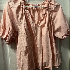 Old Navy Light Pink Ruffled Blouse
